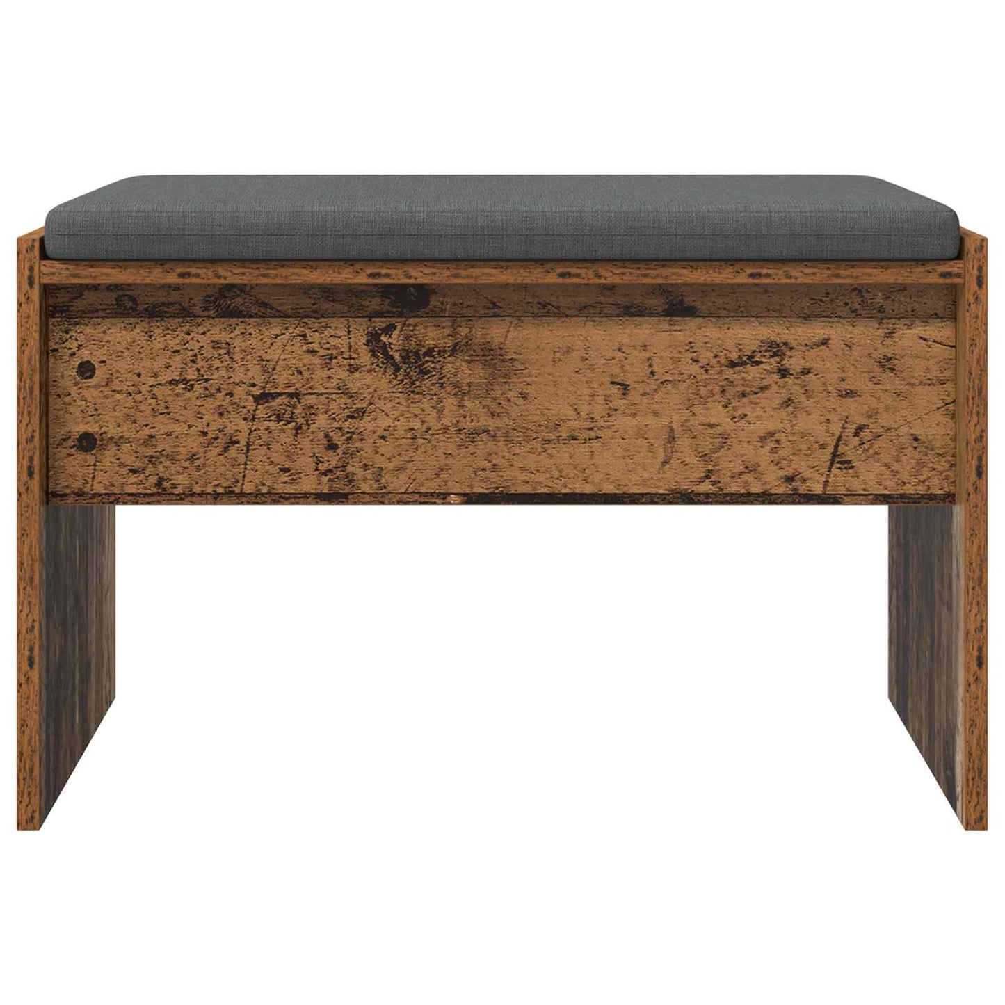 Hallbænk med pude Gammelt træ 63 x 38 x 40 cm