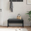 Hallbænk med pude Sort eg 83 x 38 x 40 cm