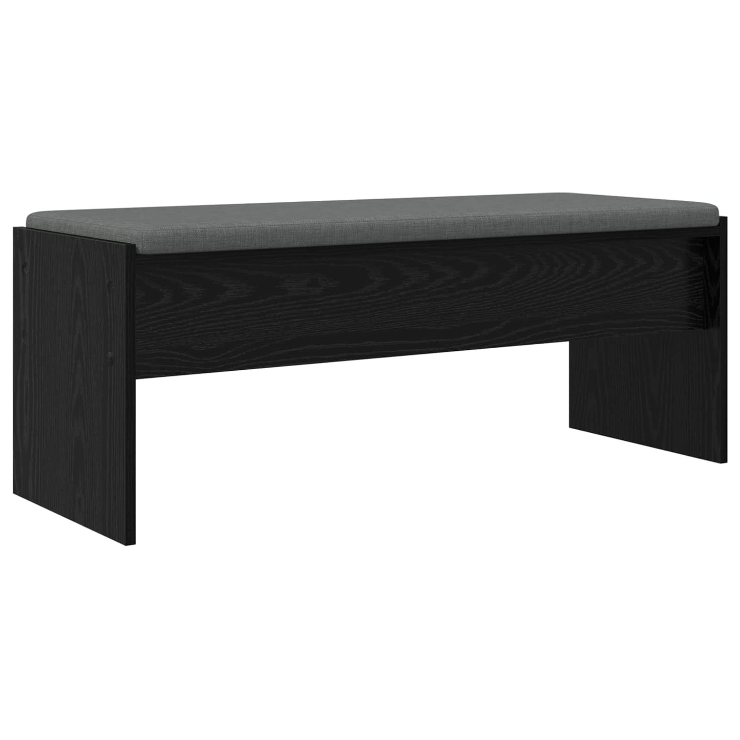 Hallbænk med pude Sort eg 103 x 38 x 40 cm