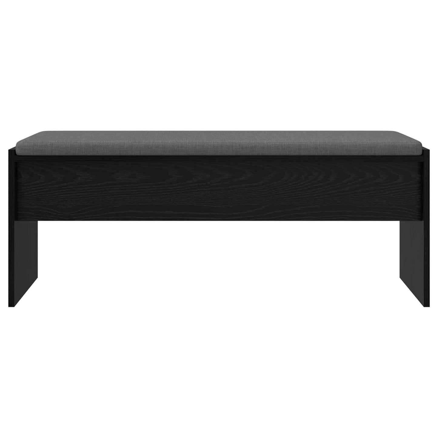 Hallbænk med pude Sort eg 103 x 38 x 40 cm