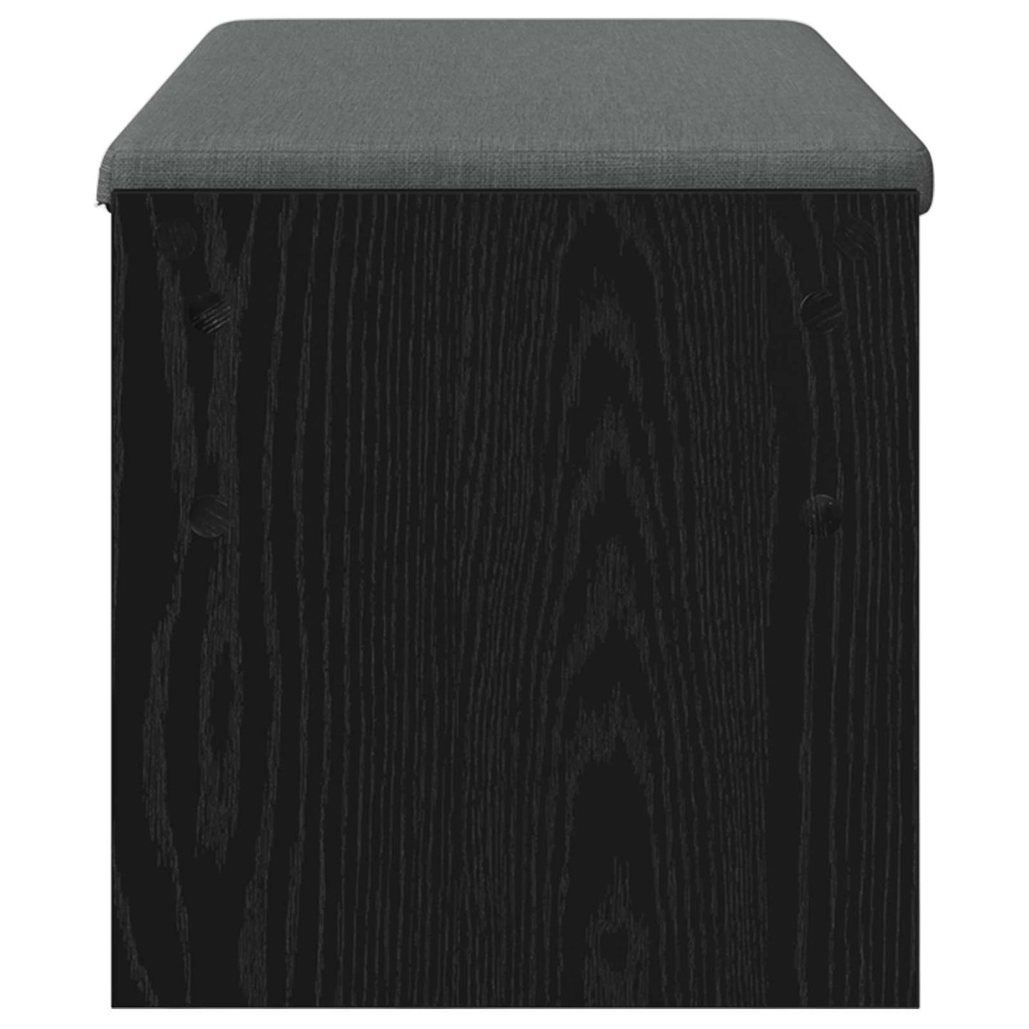 Hallbænk med pude Sort eg 103 x 38 x 40 cm