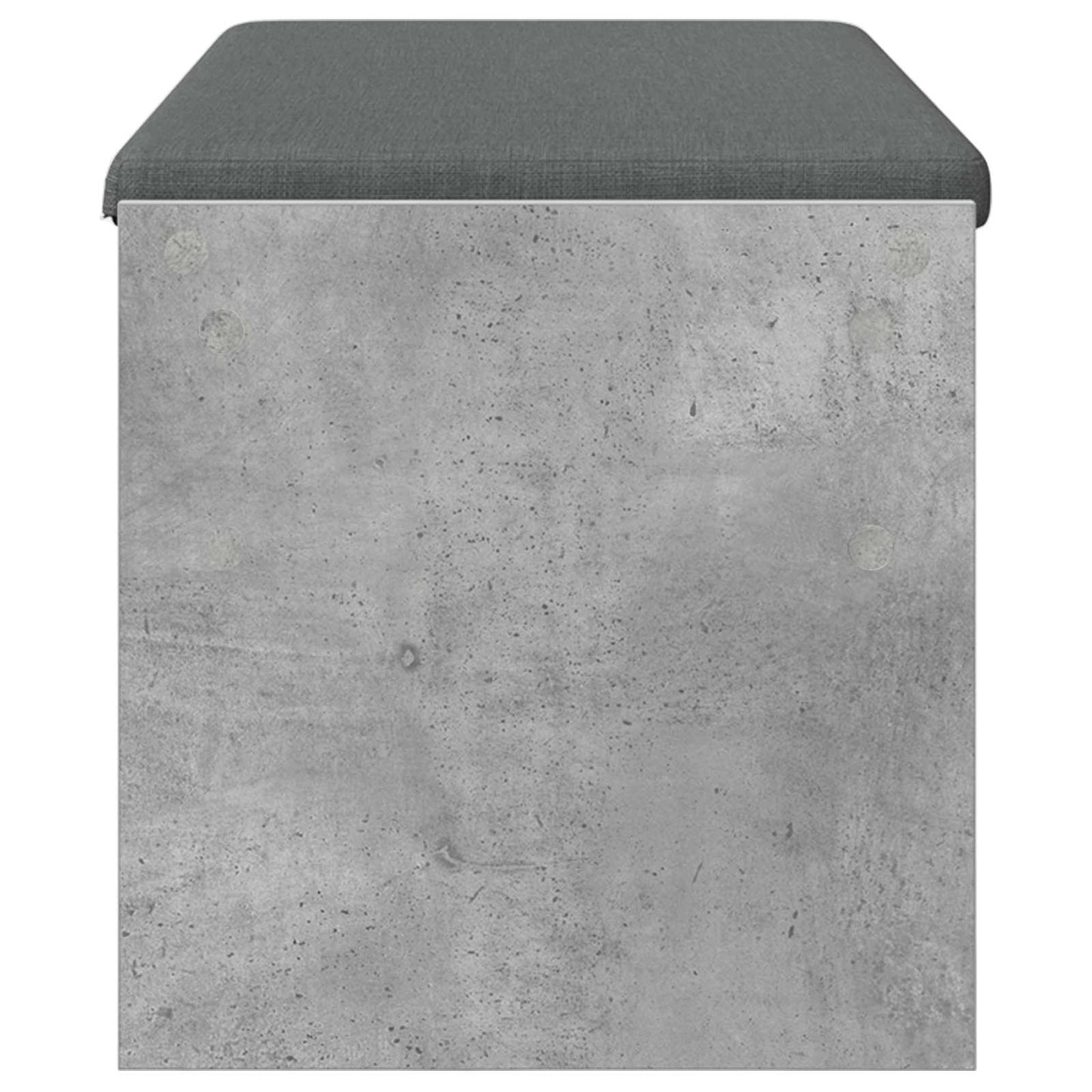 Hallbænk med pude Beton Grå 103 x 38 x 40 cm