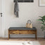 Hallbænk med pude Røget eg 103 x 38 x 40 cm