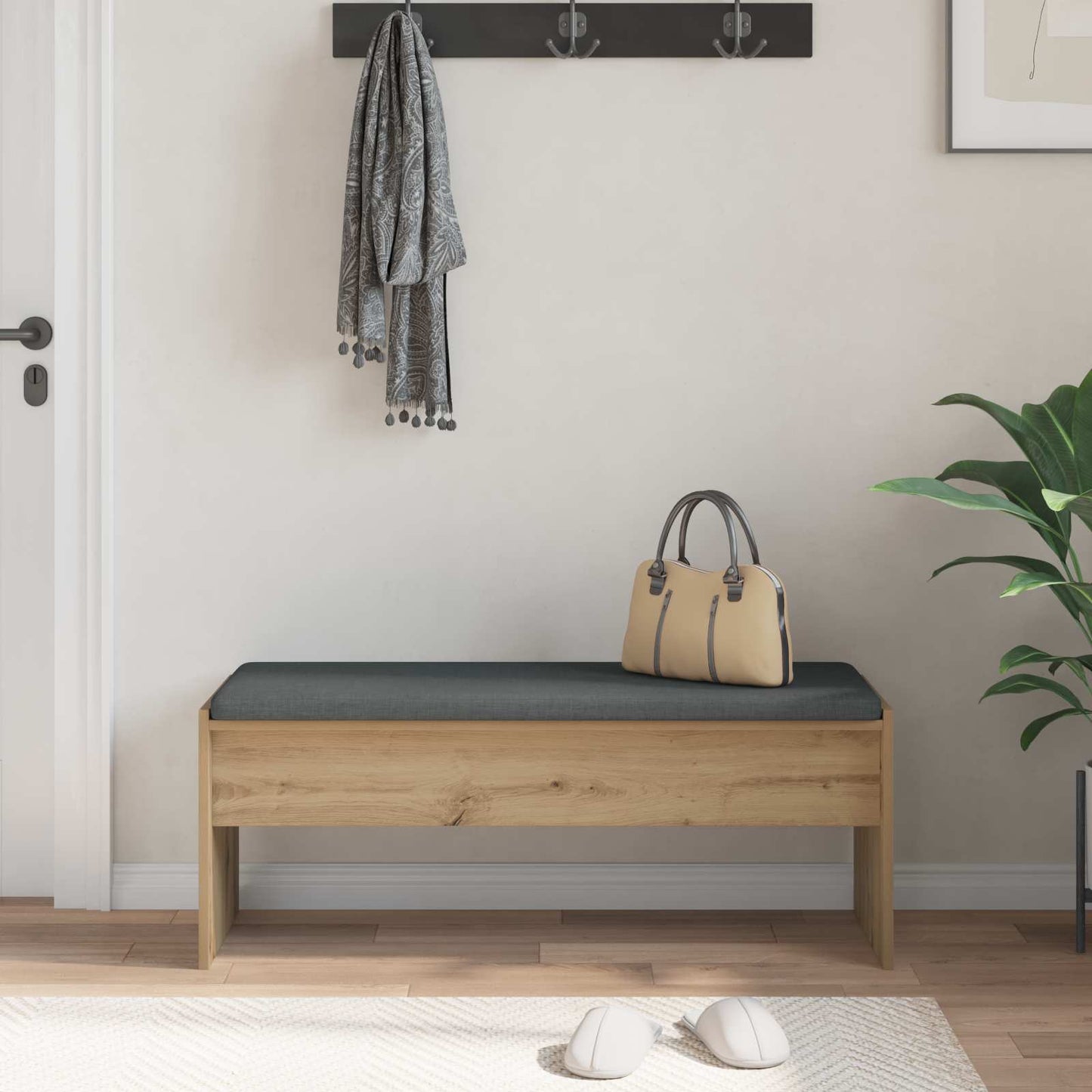 Hallbænk Artisan Egetræ 103 x 38 x 40 cm