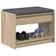 Hallbænk Sonoma eg 63 x 38 x 45 cm Kunstigt træ og stof