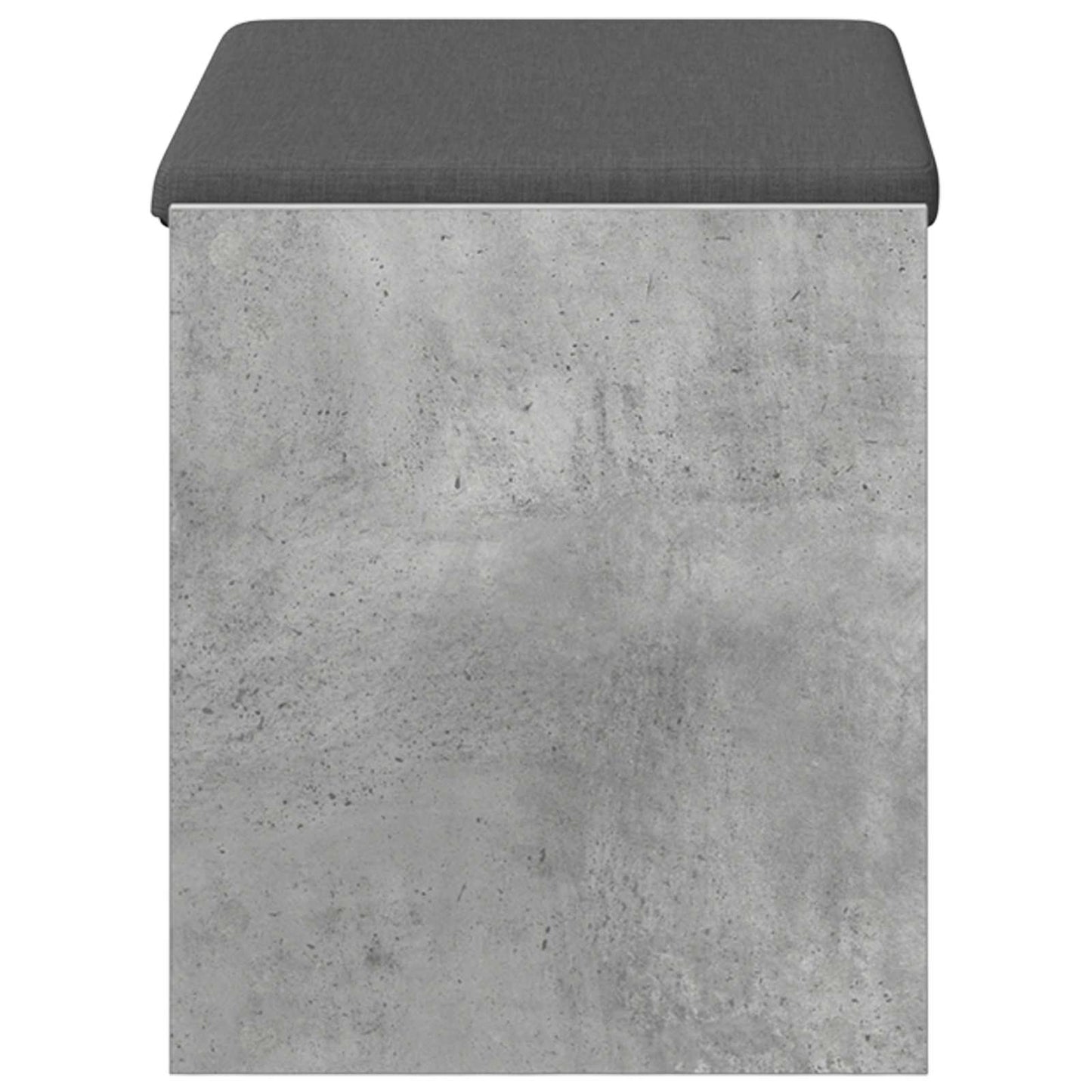 Hallbænk med pude BetonGrå 63 x 38 x 45 cm Kunstigt træ og stof