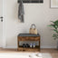 Hallbænk med pude Røget Eg 63 x 38 x 45 cm Kunstigt træ og stof