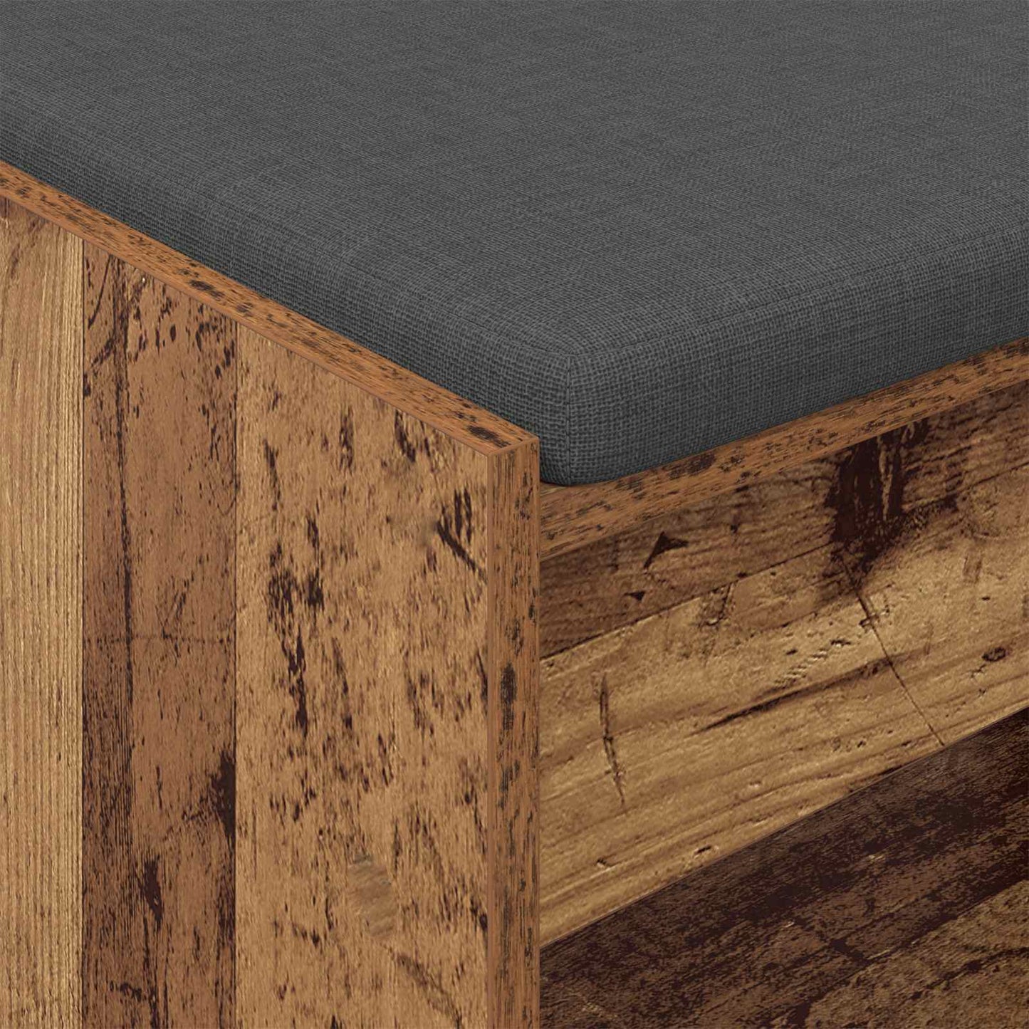 Hallbænk Gammelt træ 63 x 38 x 45 cm Kunstigt træ og stof