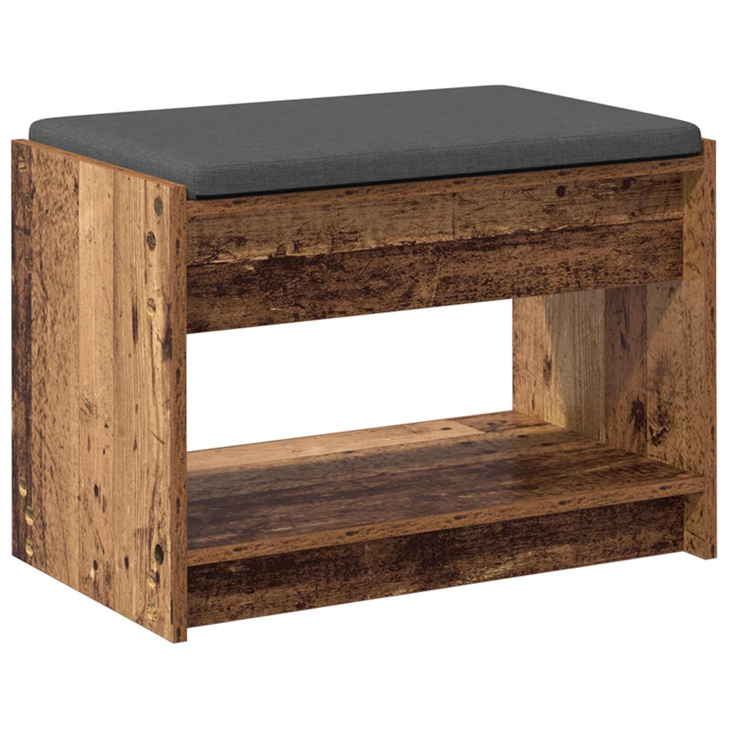 Hallbænk Gammelt træ 63 x 38 x 45 cm Kunstigt træ og stof