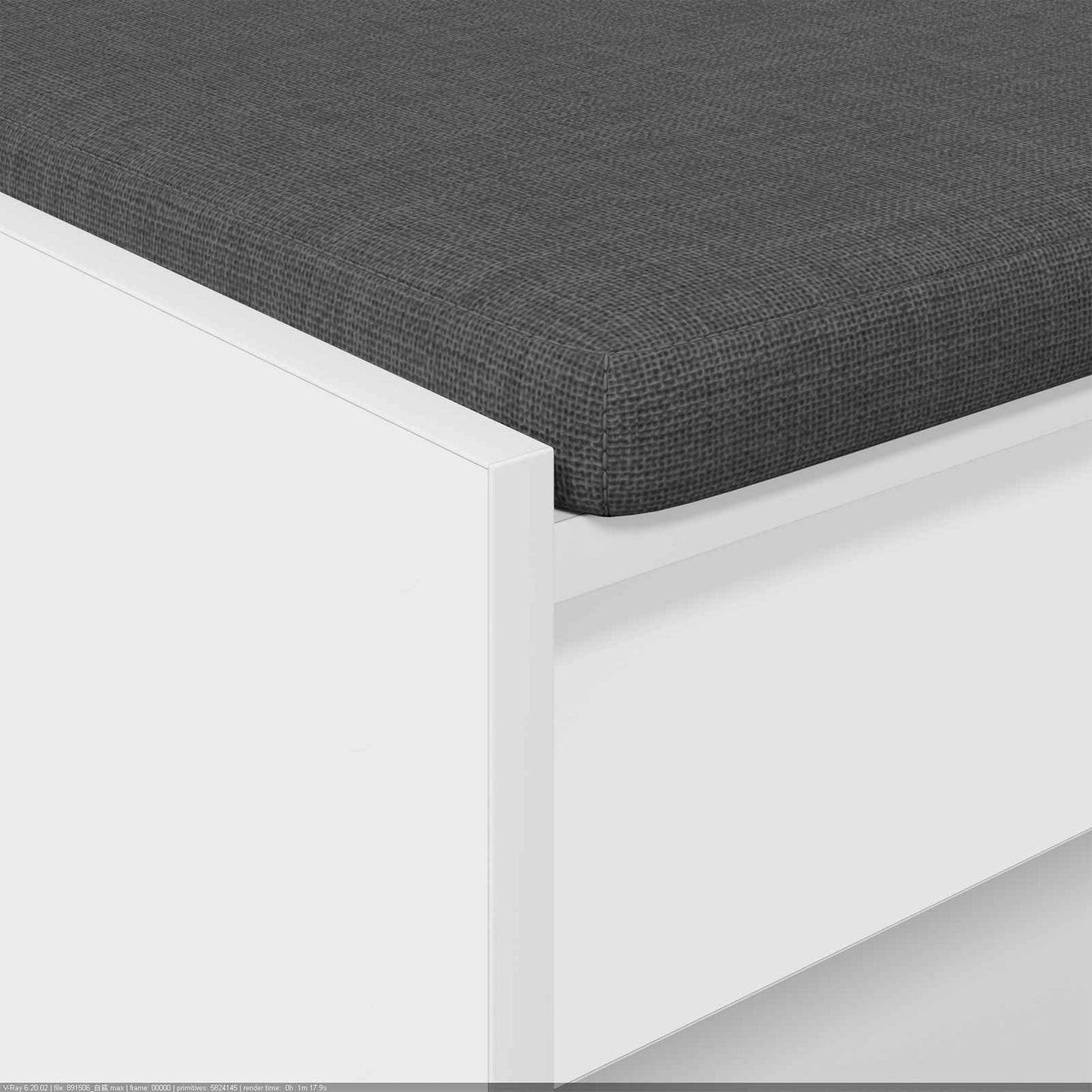 Hallbænk med pude Hvid 103 x 38 x 45 cm Kunstigt træ og stof