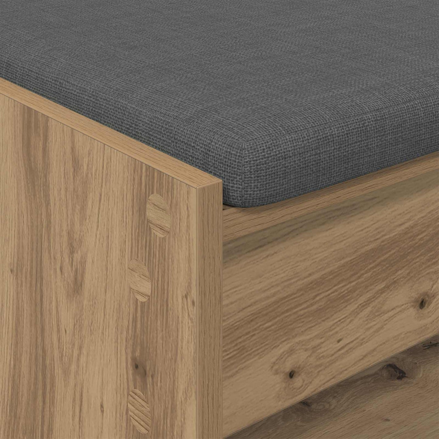 Hallbænk Artisan Eg 103 x 38 x 45 cm Kunstigt træ og stof