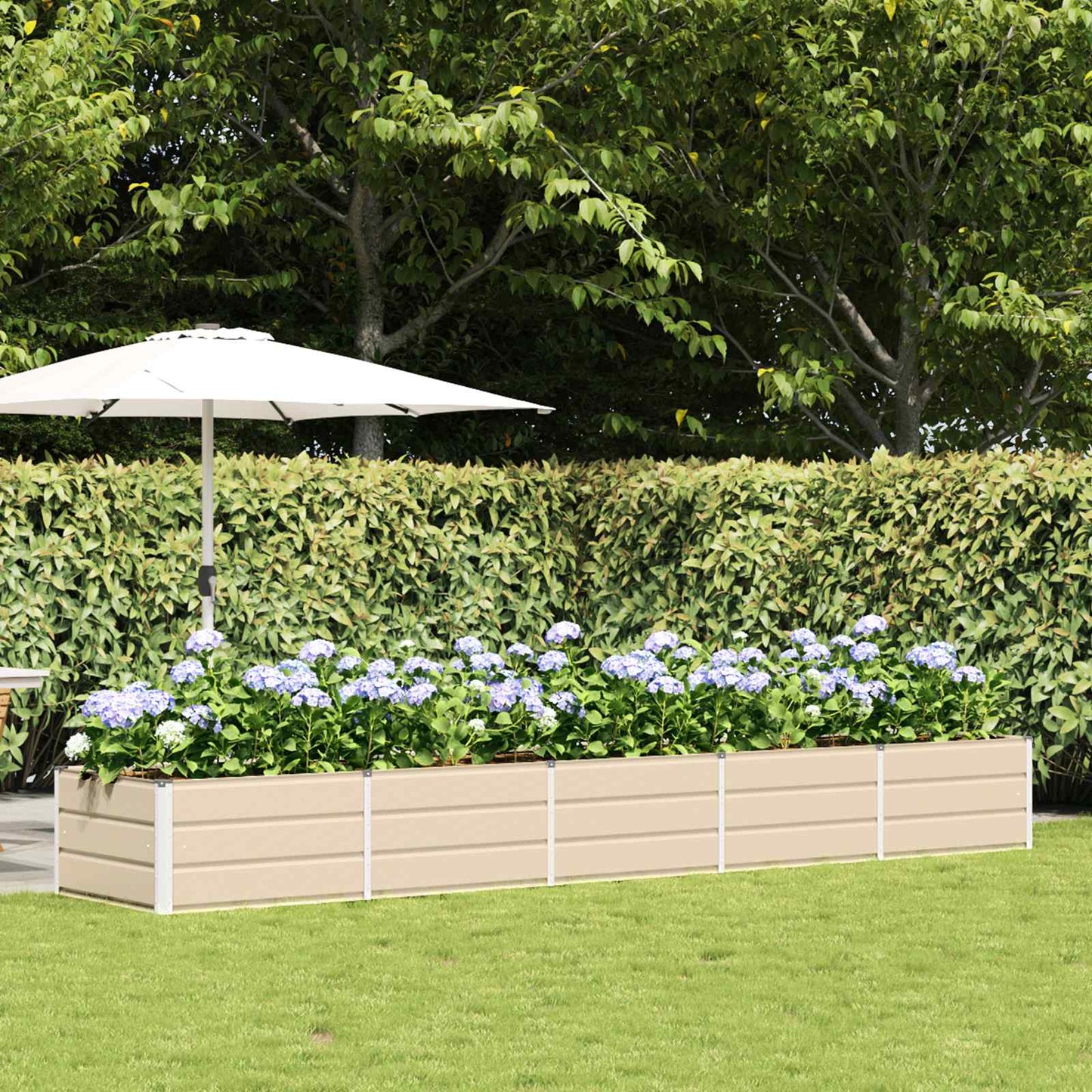 Plantekasse Elfenben 400 x 80 x 45 cm Stål