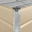 Plantekasse Elfenben 195 x 100 x 45 cm Galvaniseret stål