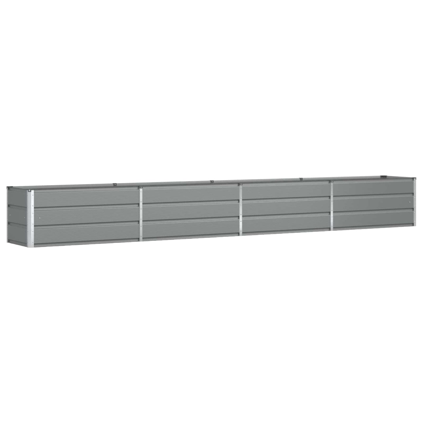 Plantekasse Lysegrå 385 x 50 x 45 cm Galvaniseret stål