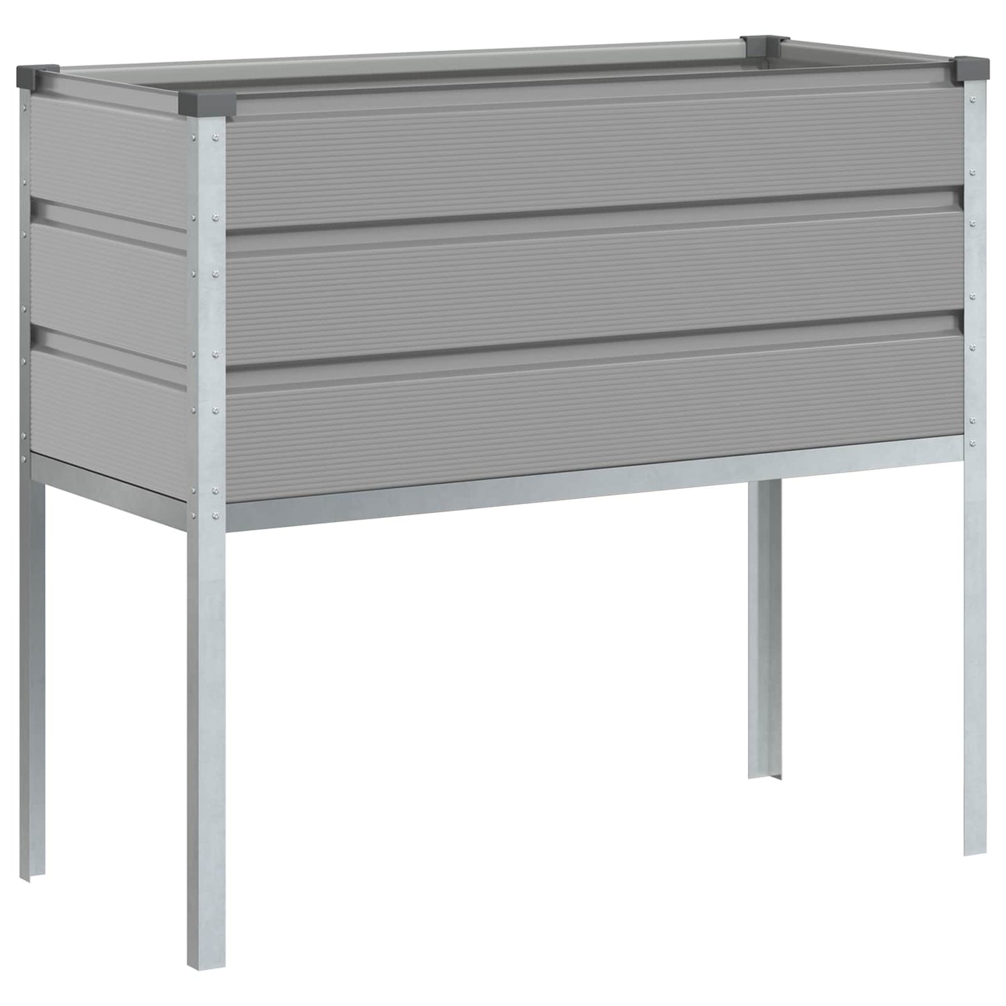 Plantekasse Lysegrå 100 x 45 x 90 cm Galvaniseret stål