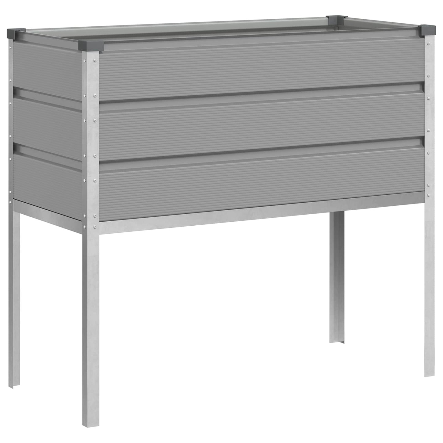 Plantekasse Lysegrå 100 x 45 x 90 cm Galvaniseret stål