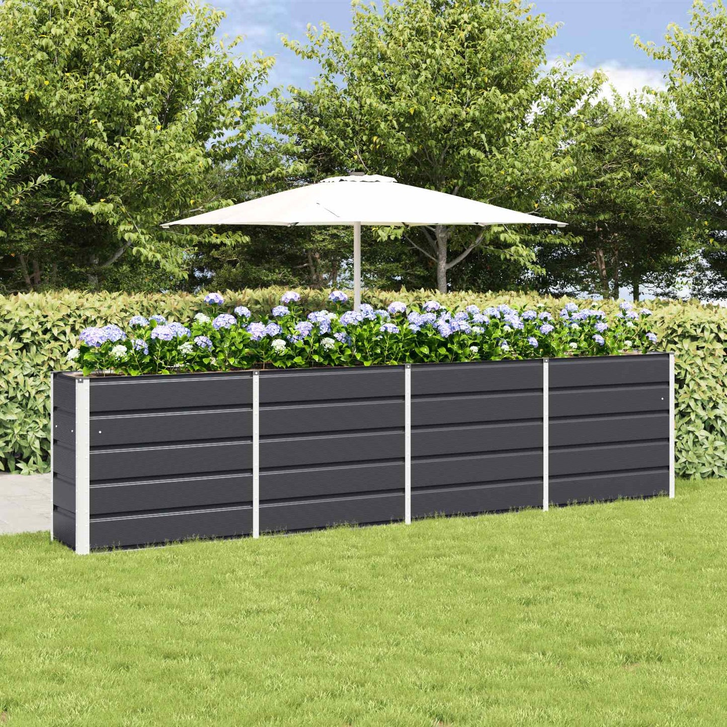 Plantekasse Antracit 320 x 40 x 75 cm Stål