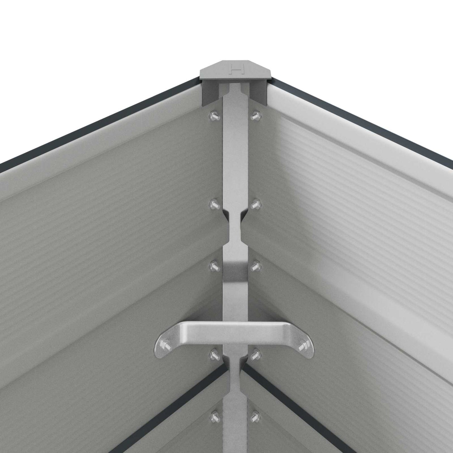 Plantekasse Antracit 195 x 100 x 75 cm Galvaniseret stål