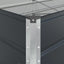 Plantekasse Antracit 195 x 100 x 75 cm Galvaniseret stål