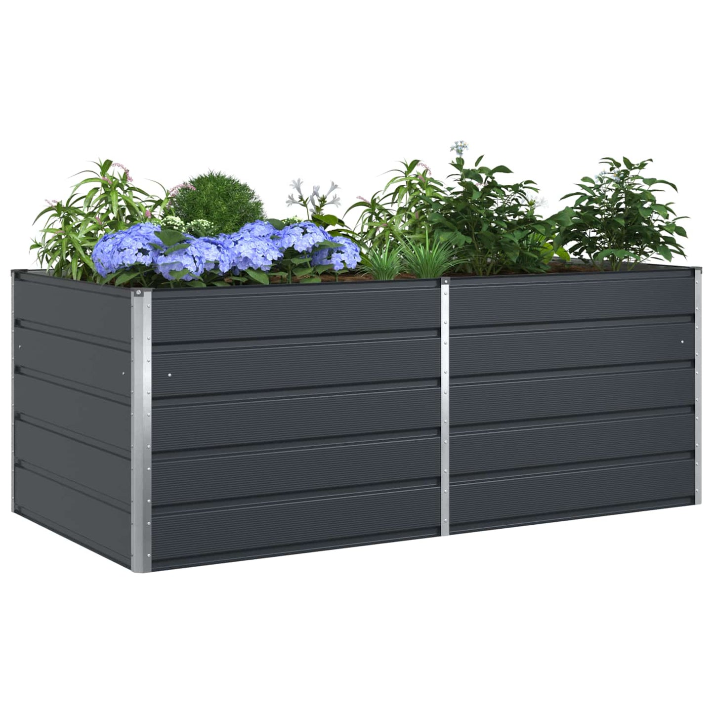 Plantekasse Antracit 195 x 100 x 75 cm Galvaniseret stål