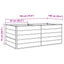 Plantekasse Antracit 195 x 100 x 75 cm Galvaniseret stål