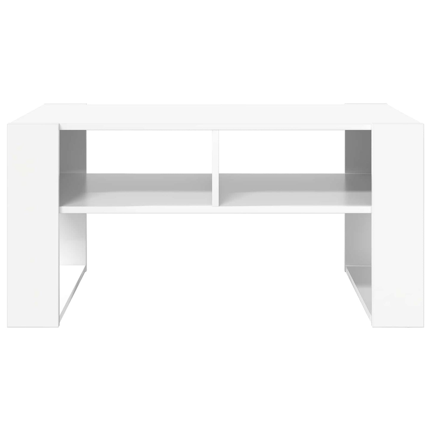Sofabord med opbevaring Hvid 92 x 53 x 45 cm Konstrueret træ