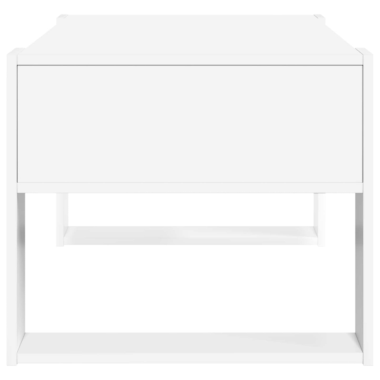 Sofabord med opbevaring Hvid 92 x 53 x 45 cm Konstrueret træ