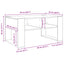 Sofabord Artisan Egetræ 92 x 53 x 45 cm Konstrueret træ