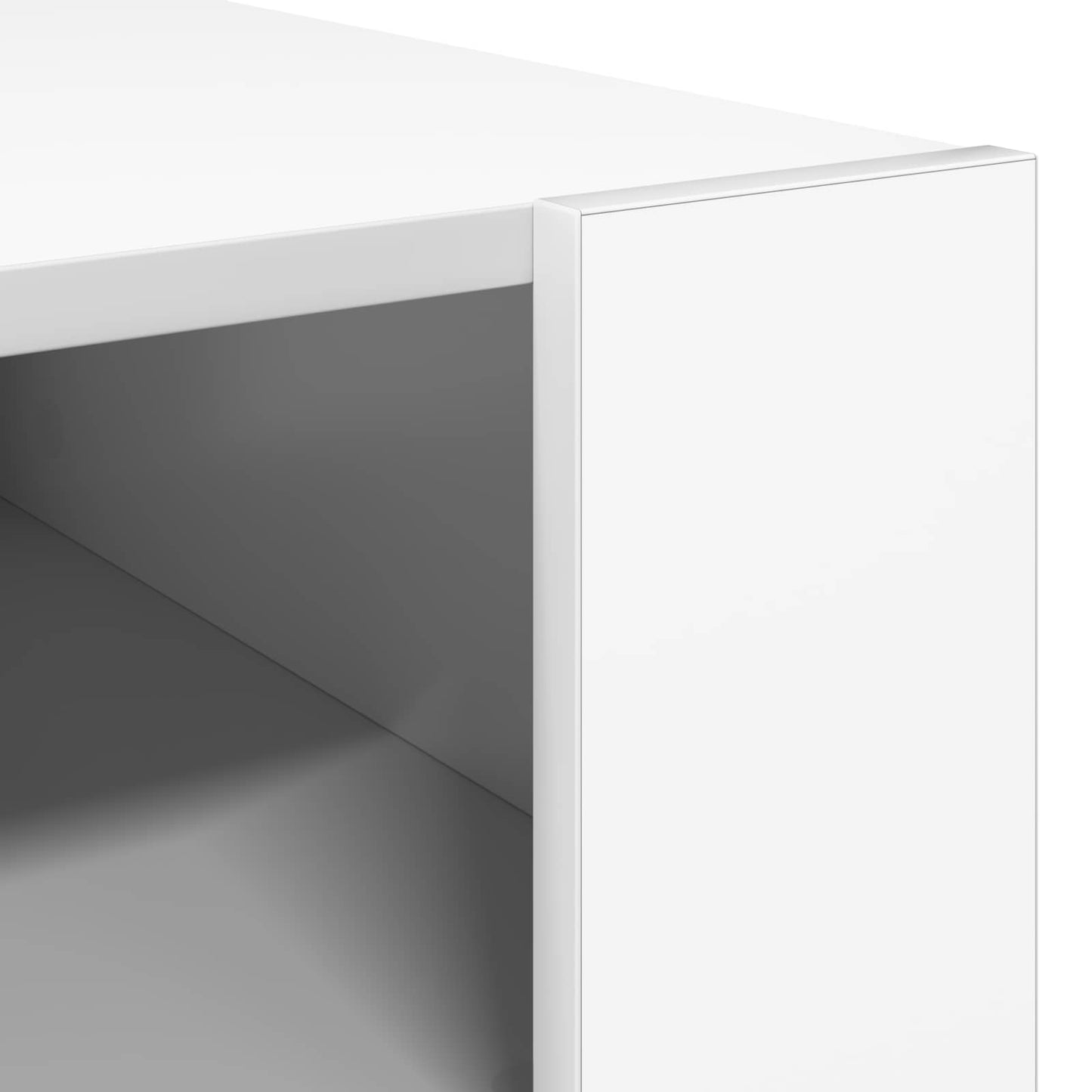 Sofabord med opbevaring Hvid 66 x 53 x 45 cm Konstrueret træ