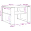 Sofabord Sonoma eg 66 x 53 x 45 cm Konstrueret træ