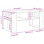 Sofabord Sonoma eg 92 x 49,5 x 45 cm Konstrueret træ