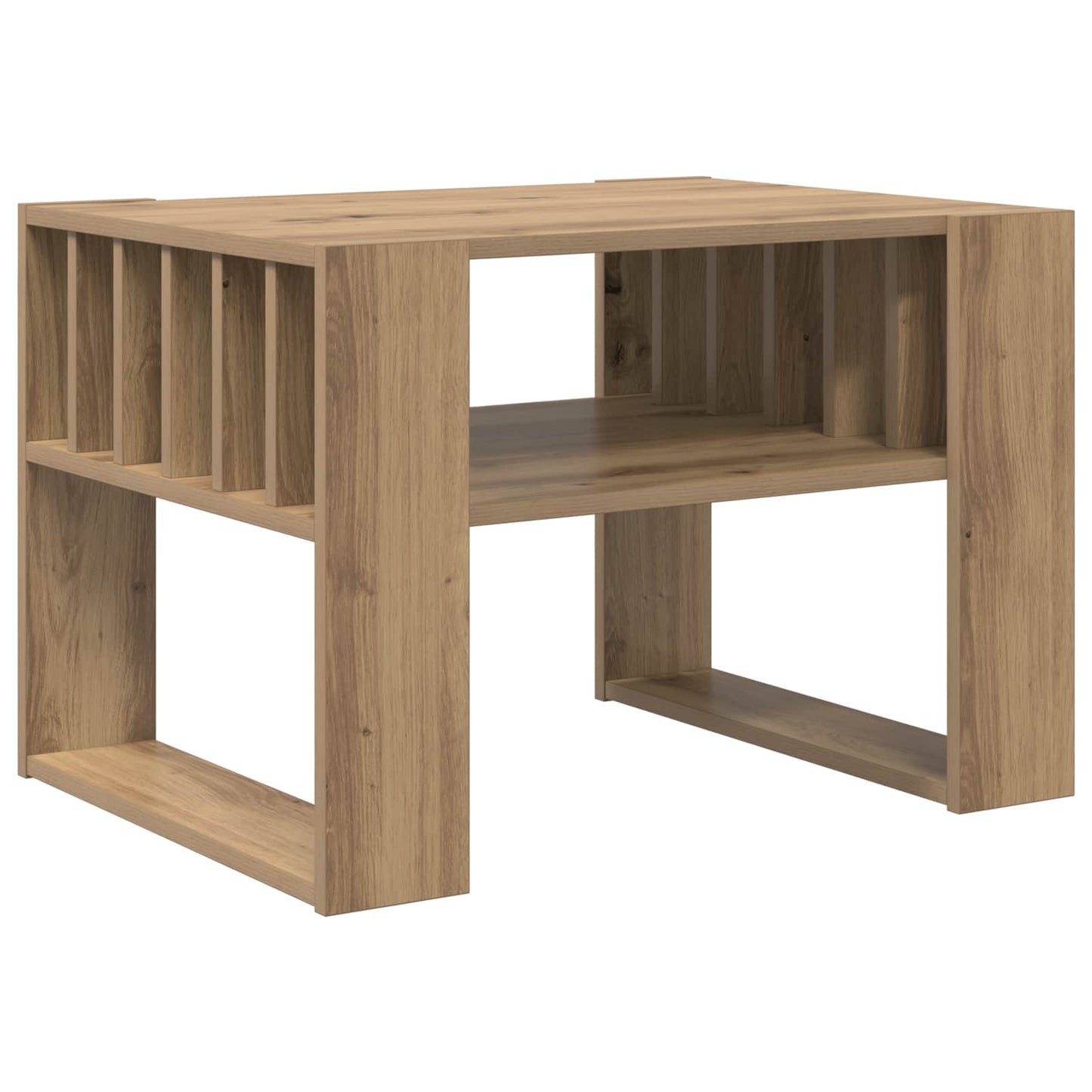 Sofabord Artisan Egetræ 66 x 49,5 x 45 cm Konstrueret træ