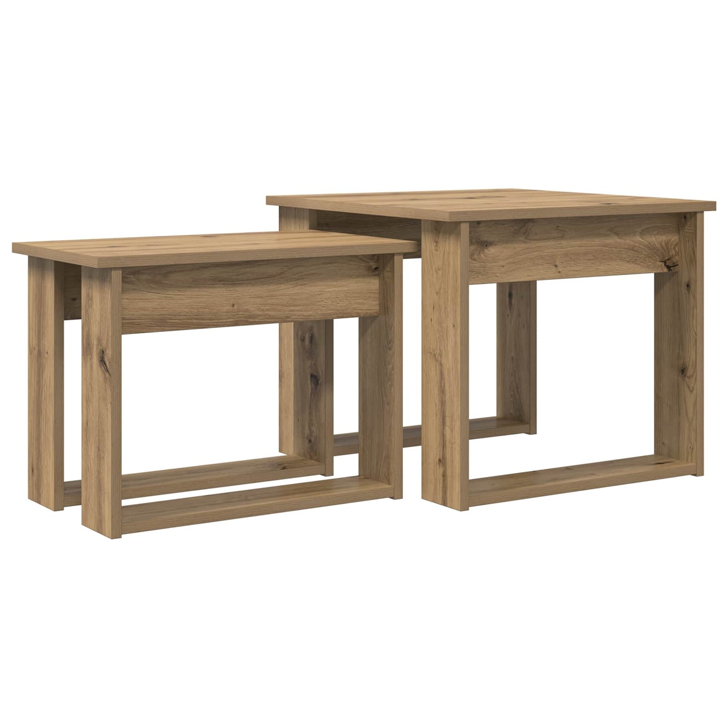 Kaffebord Sæt 2 pcs Artisan Egetræ 50 x 52 x 42 cm