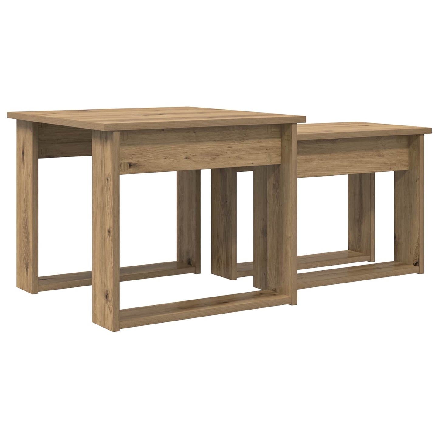 Kaffebord Sæt 2 pcs Artisan Egetræ 50 x 52 x 42 cm