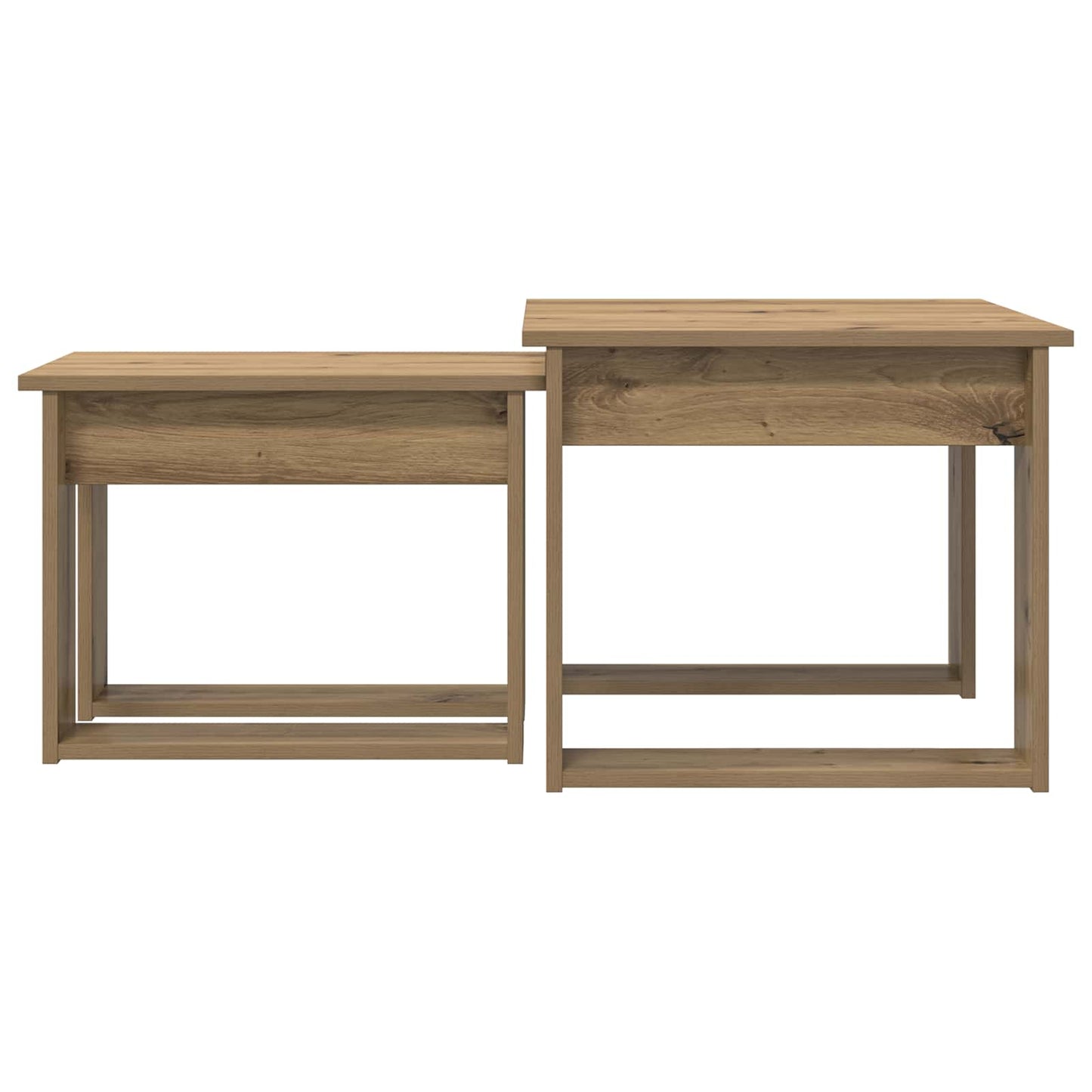 Kaffebord Sæt 2 pcs Artisan Egetræ 50 x 52 x 42 cm