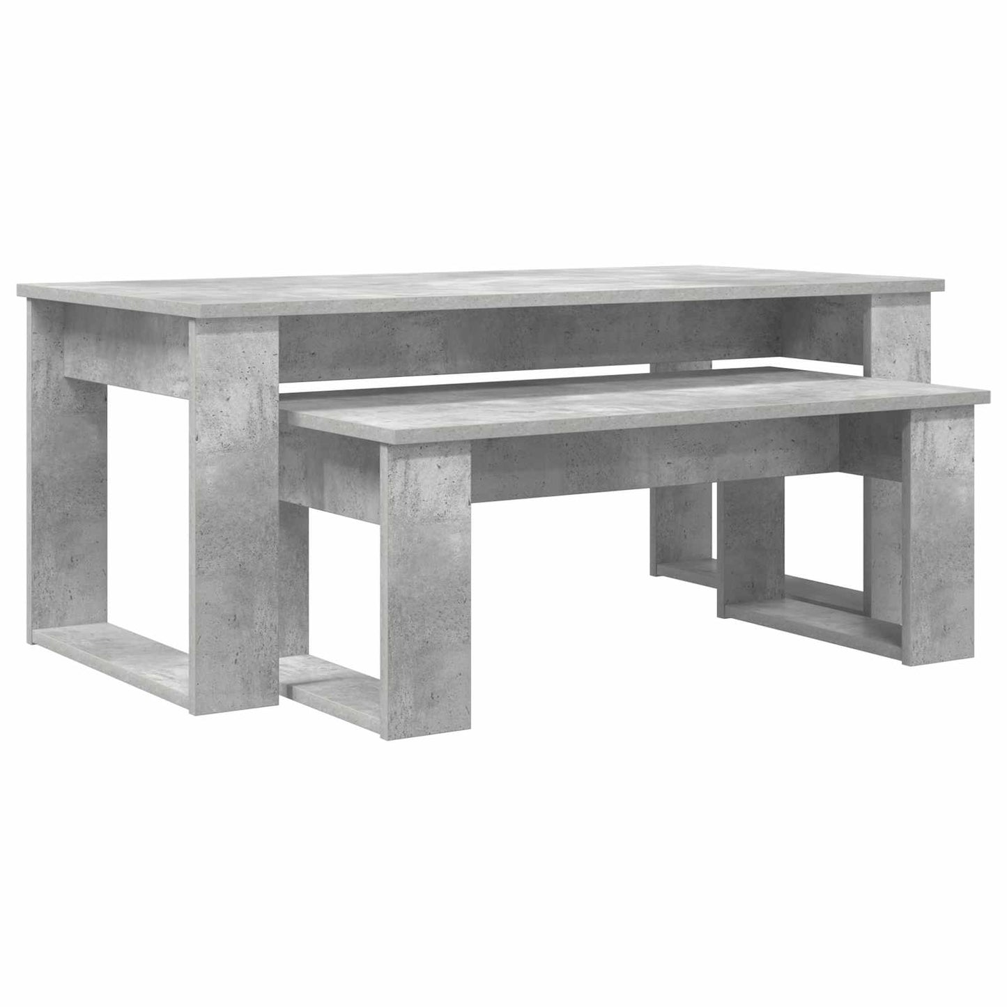Kaffebord Sæt 2 pcs Beton Grå Konstrueret træ