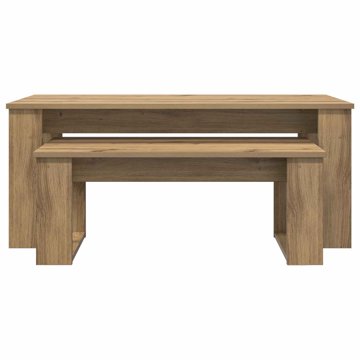 Kaffebord Sæt 2 pcs Artisan Egetræ 100 x 50 x 42 cm