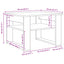 Sofabord Sonoma eg 64 x 54 x 44 cm Konstrueret træ