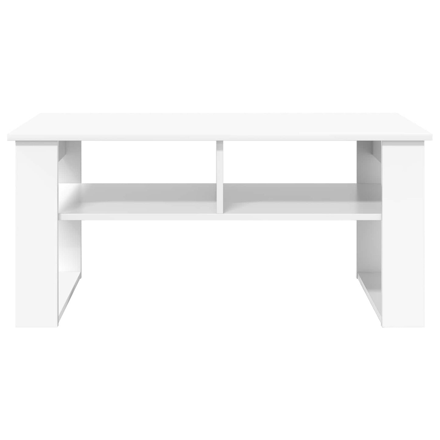 Sofabord med opbevaring Hvid 96 x 54 x 44 cm Konstrueret træ