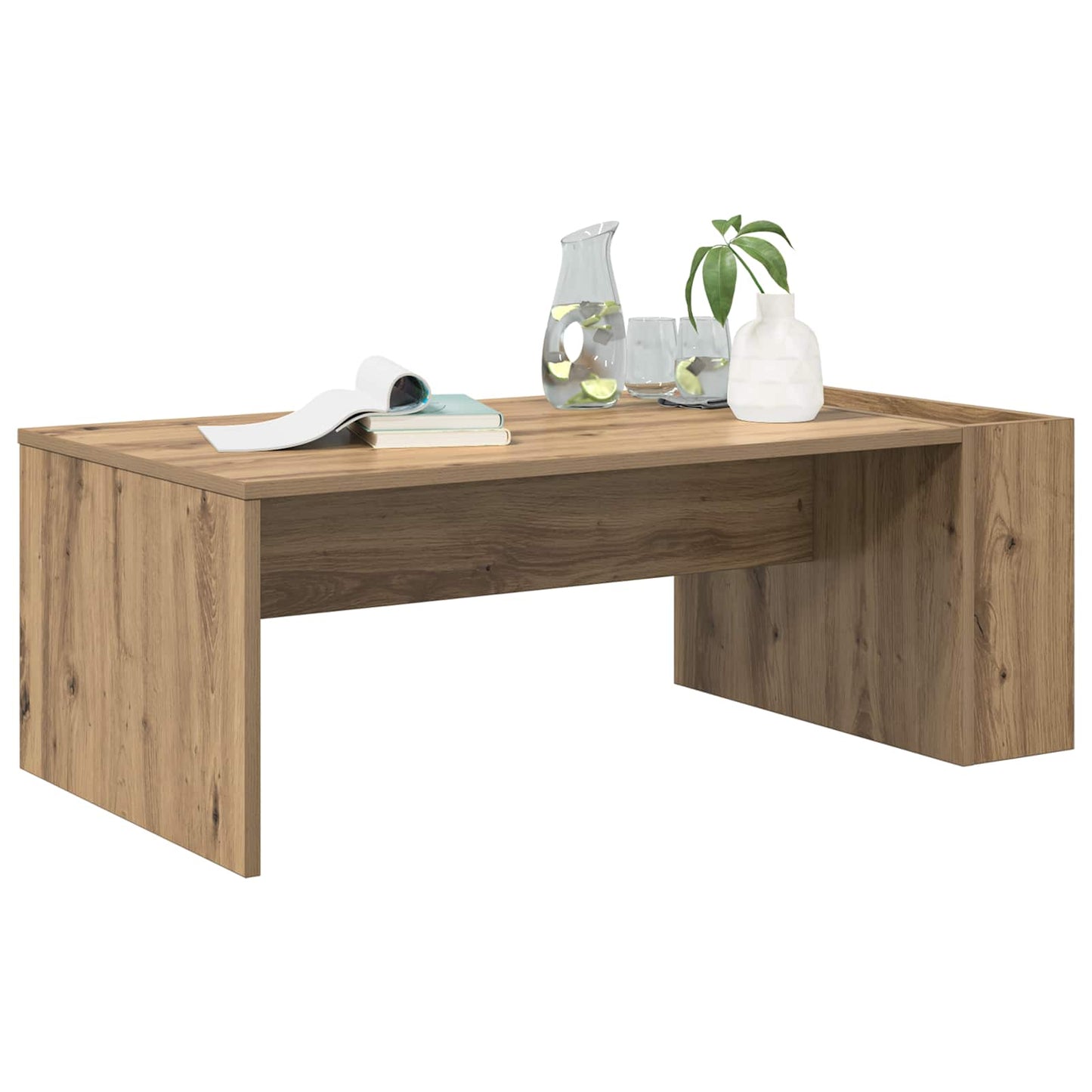 Sofabord Artisan Egetræ 95 x 50 x 34 cm Konstrueret træ