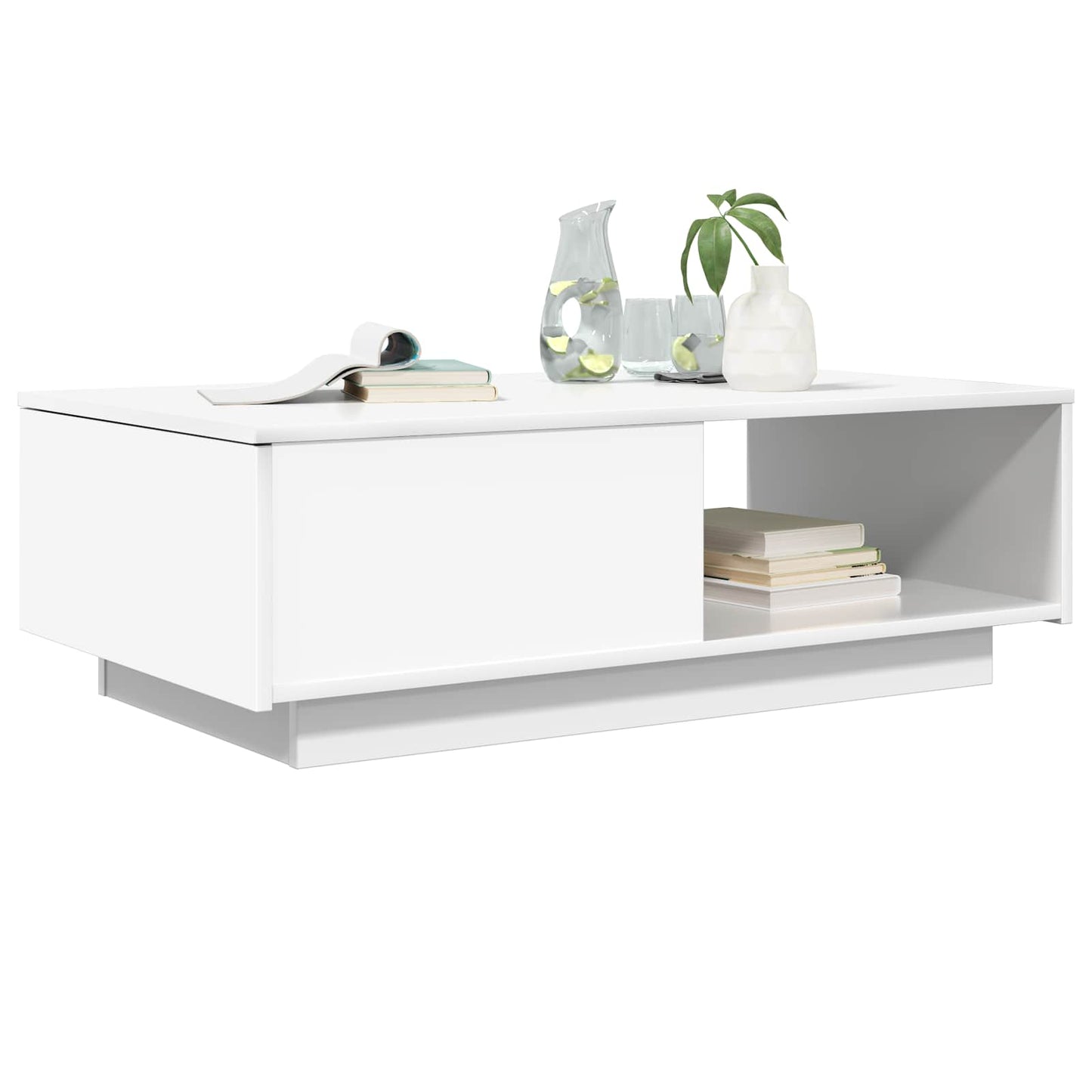 Sofabord Hvid 95 x 55 x 31 cm Konstrueret træ