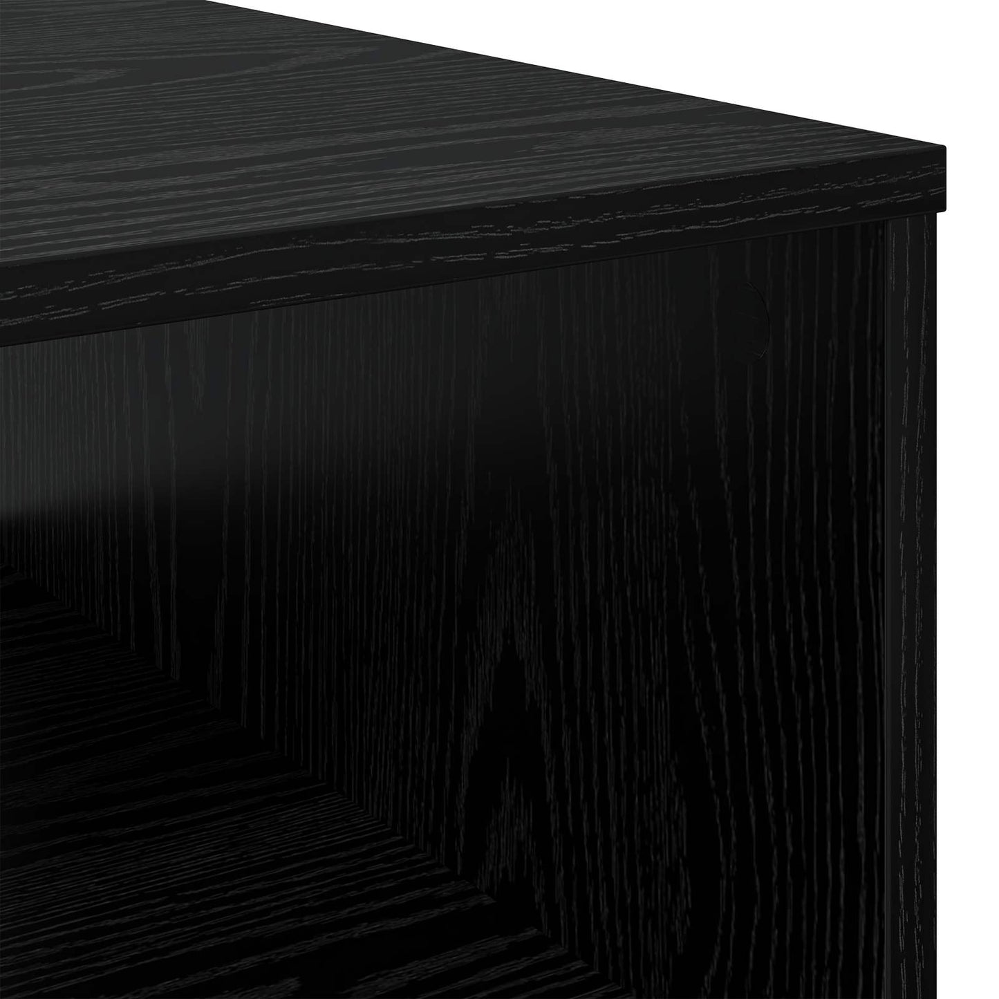 Sofabord med skuffe Sort eg 95 x 55 x 31 cm Konstrueret træ