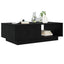 Sofabord med skuffe Sort eg 95 x 55 x 31 cm Konstrueret træ