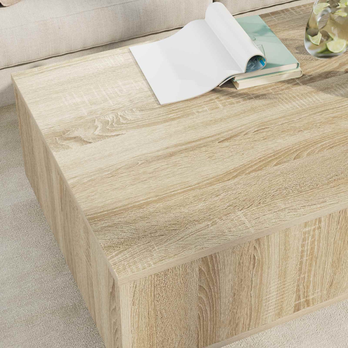 Sofabord Sonoma eg 95 x 55 x 31 cm Konstrueret træ