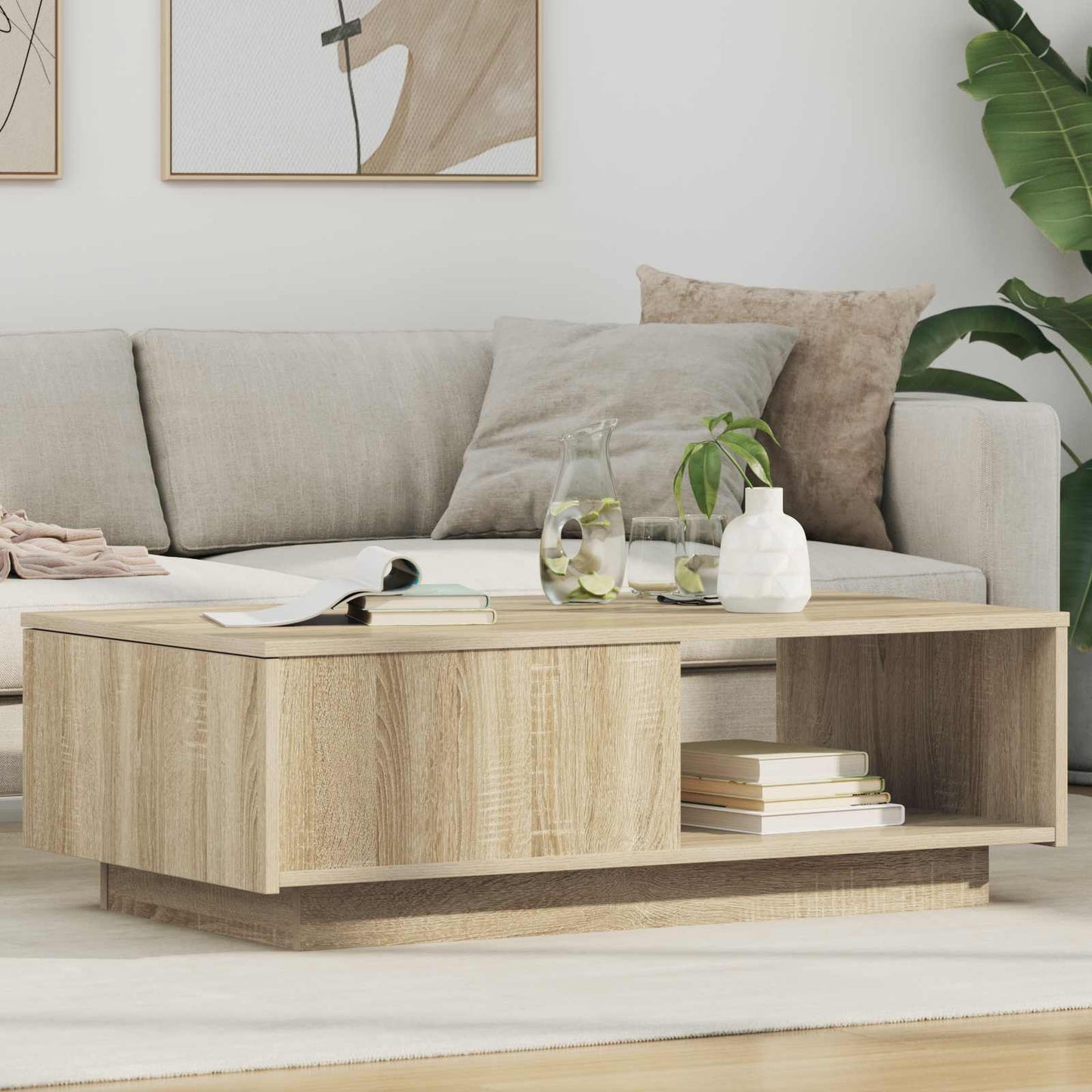 Sofabord Sonoma eg 95 x 55 x 31 cm Konstrueret træ