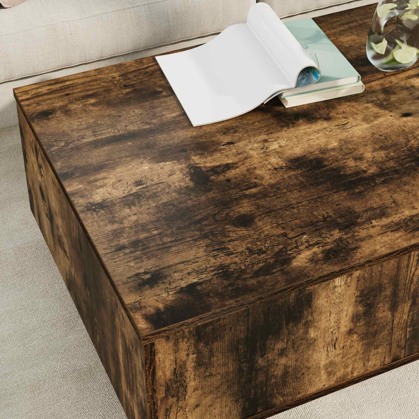 Sofabord Røget eg 95 x 55 x 31 cm Konstrueret træ