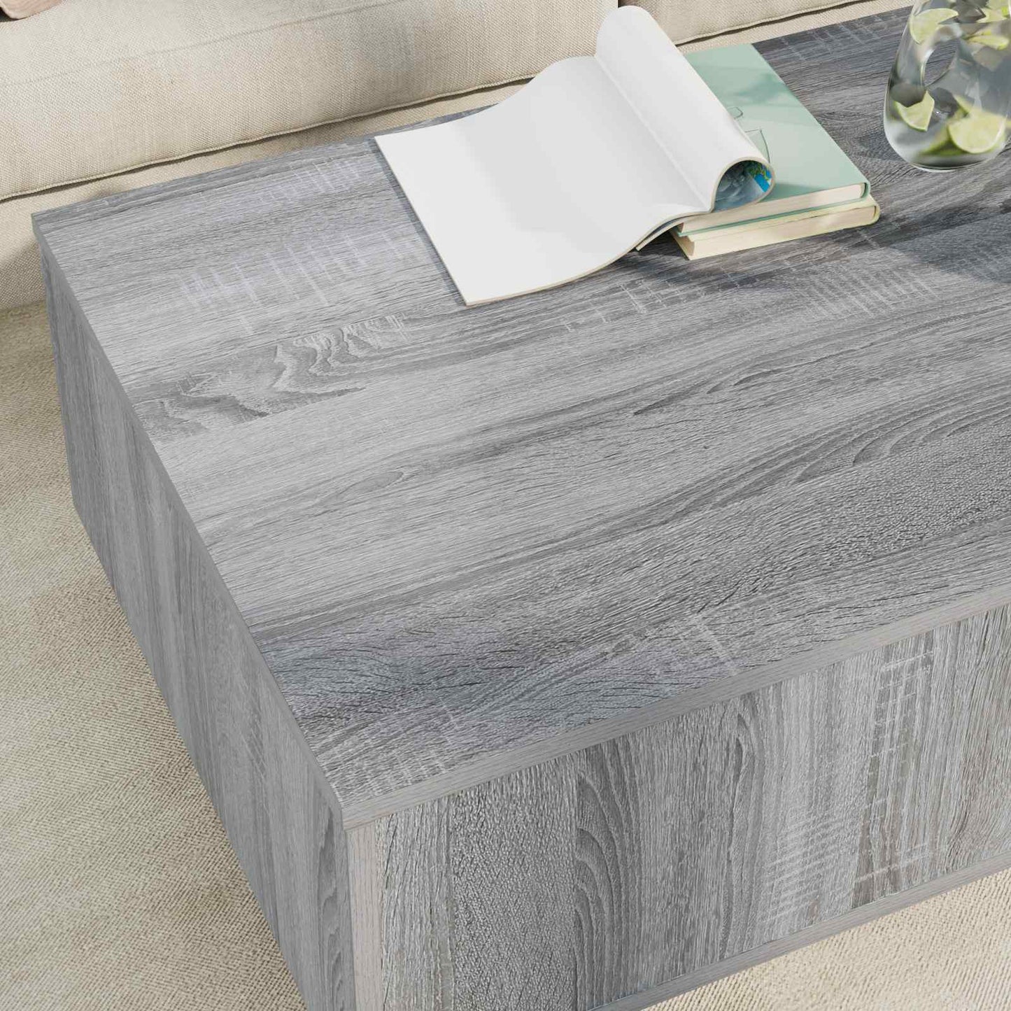 Sofabord Grå Sonoma 95 x 55 x 31 cm Konstrueret træ