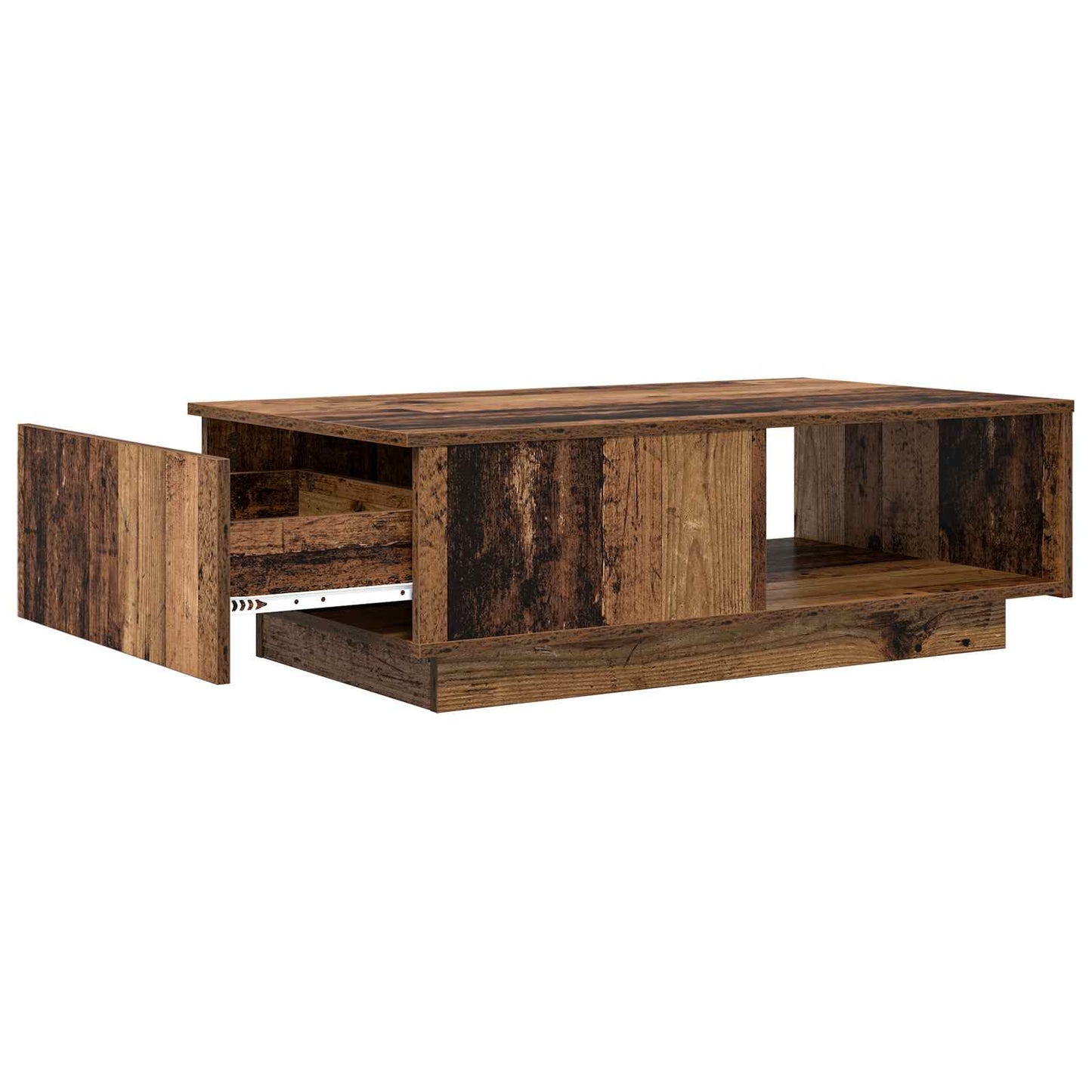 Sofabord med skuffe Gammelt træ 95 x 55 x 31 cm Konstrueret træ
