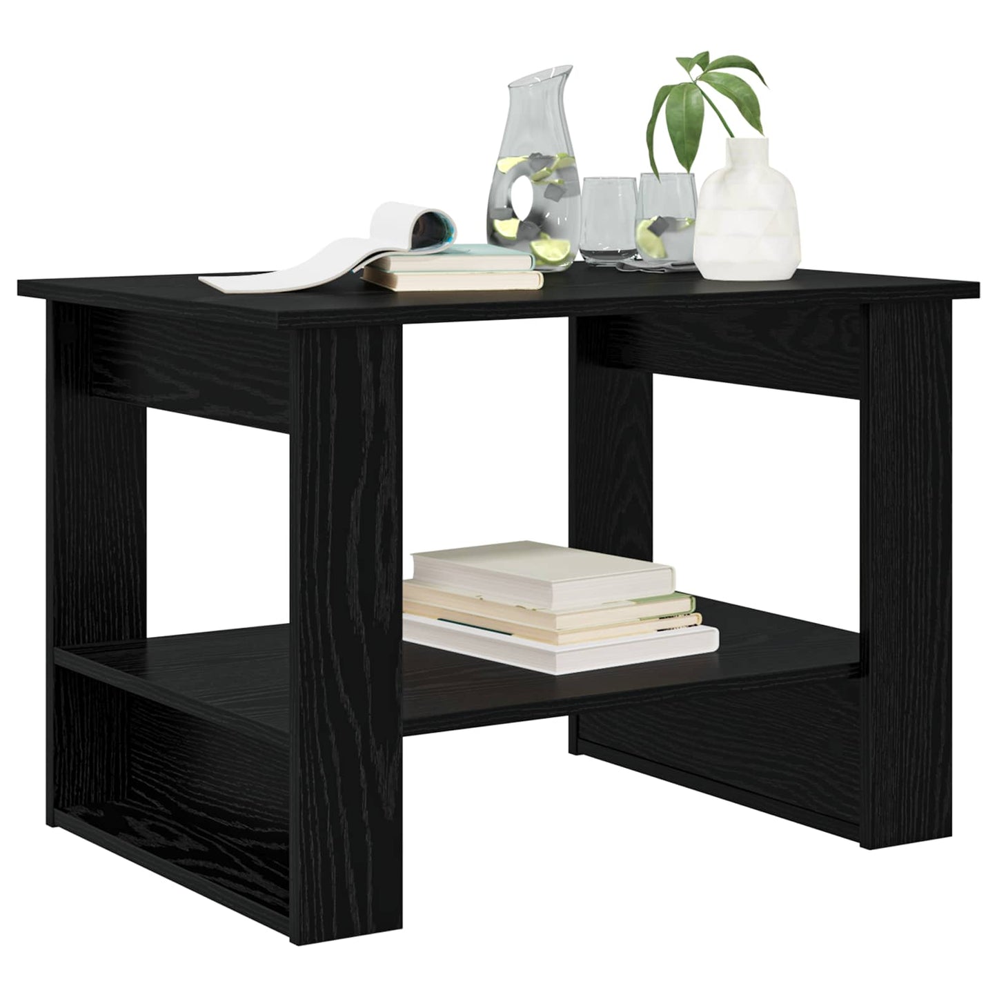 Sofabord Sort eg 72 x 50 x 50 cm Konstrueret træ