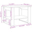 Sofabord Sonoma eg 72 x 50 x 50 cm Konstrueret træ